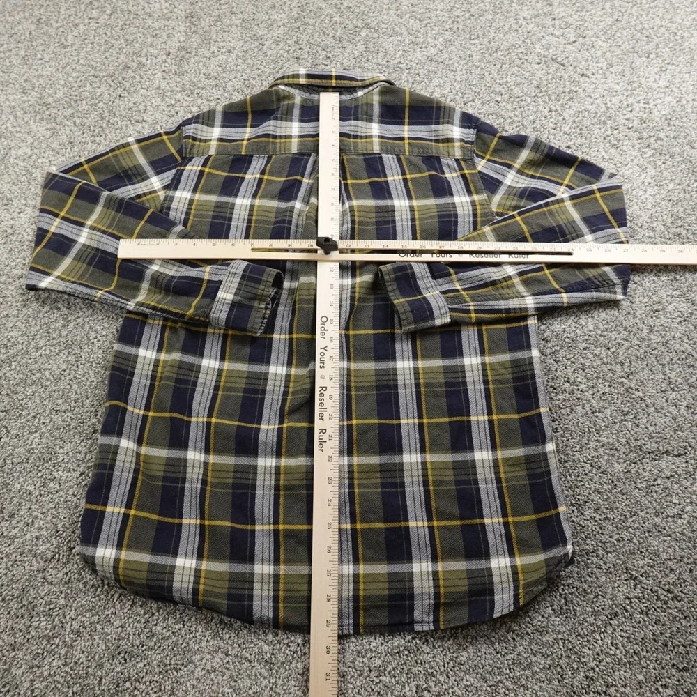 North‎ Face Shirt Mens L Green Long Sleeve Button Up Outdoor Hiking Trail Trek